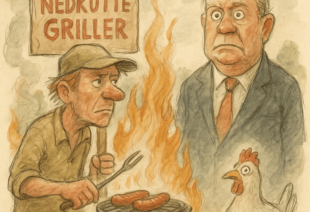 Grillbråk og benkeslagsmål i Kolbotn sentrum: En vaffel for mye 5 Ordfører i Kolbotn konfronteres med pølselukt og protest – SEO: lokalpolitikk, kommunegrill, humor