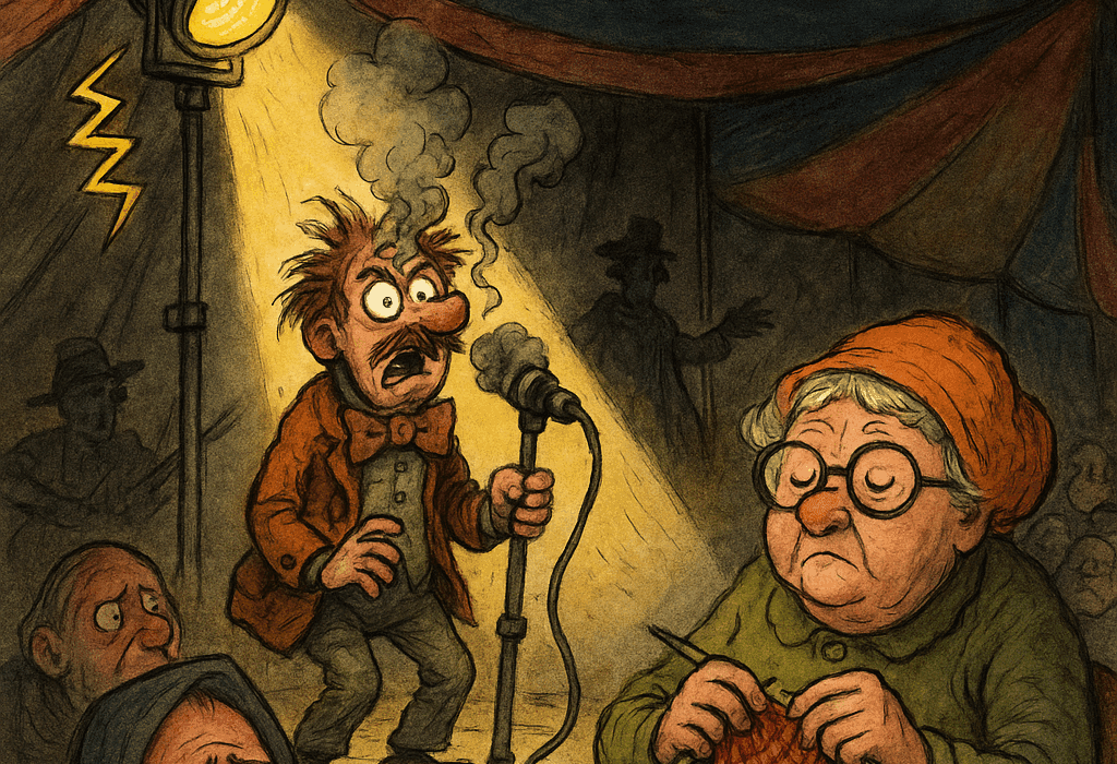 Drama på Grise-Torp: Når Tjafs-neset setter scenen for en kulturskandale 5 Pjuskeby videre – Livet i de rareste krokene, rare folk og bedrifter, og et aldri så lite Mallorca-dramaKapittel 1: Morgengry over Tjafs-neset og Grise-torpSoloppgangen over Pjuskeby kan virke tam i sammenligning med verdens storbyer, men i bygda er den en fest for øyet – om enn ofte kamuflert av en tjukk tåke eller en ustoppelig regnbyge. På Tjafs-neset våknet Tust Møkkebekk tidlig som vanlig. Han var byens ustoppelige pratmaker, kjent for sine historier som var lengre enn rødskjegg på gamle Rott-bakken og minst like ville.“Visste du at det i natt var en rev som stjal månen?” begynte han alltid, uansett om noen spurte eller ikke.I nabohuset i Grise-torp våknet Bolla Møkkebekk til lyden av klikk-klakk fra Skrangle-Mekaniske, verkstedet som aldri sluttet å lage lyd. Det var som om noen hadde skrudd opp volumet på både grisegrynt og metall til maks. Bolla, som var kjent for sin evne til å trøste både mennesker og rare maskiner, sukket dypt.“En dag skal de skruene der ikke bare lage lyd, men spille symfoni,” mumlet hun, før hun gikk for å lage kaffe til hele gata.Kapittel 2: Snurrebassen Panorama – ikke bare et utsiktspunktPå toppen av Snurpe-haugen lå det berømte Snurrebassen Panorama, et utsiktspunkt som faktisk snurret rundt – ikke alltid med vilje, noe som hadde ført til flere snublinger og kollisjoner. Snella Brødball hadde mistet både sko og hodet der en gang, og det var fremdeles snakk om “Snurrebassen-skaden”.Kjåkke Tjasdal, som var kjent for å ha mer tålmodighet enn et gammel eiketre, var fast vaktmann der. Han hadde installert en håndsveiv for å bremse snurringen, men hver gang noen skulle bruke utsikten, var det alltid noen som “gled på stein” og fikk alt til å spinne igjen.En dag ble det arrangert en konkurranse i hvem som kunne holde seg lengst på toppen uten å falle av Snurrebassen. Resultatet? En liten flokk med svimmelgrisene samlet seg på bunnen med hodepine og rare historier.Kapittel 3: Kløne-vik og det store strømutfalletKløne-vik hadde en tendens til å gjøre alt på sin egen måte – og oftere enn ikke gikk det galt. En kald vinterdag var det full stopp da strømmen gikk i hele området. Det var like før det ble alvor da både Klippe-Klask Frisør og Tann&Tjosk mistet strømmen samtidig.Hos Klippe-Klask Frisør resulterte det i at Kjåkke Kleppås måtte fullføre dagens klipperunder i mørket, med kun lyset fra mobiltelefonene til hjelp. “Det er som å klippe hår i en grotte,” mumlet han, “men jeg har gjort verre.”Tannlegen på Tann&Tjosk, kjent for sine smågodtallergikere, prøvde å roe ned barna som satt i stolen og ønsket seg hjem. “Bare tenk på smågodtet, så går det snart over,” sa han, men en liten pjuskebyjente hadde andre planer og begynte å synge høylytt.Kapittel 4: Dutti Snultbakkens nye eventyrDutti Snultbakken, bygdas hemmelige helt og smidigste kvinne, var i gang med å åpne en ny bedrift på Dingse-plassen. “Duttis Dans og Duppeditter” skulle kombinere dansetimer med salg av lokale rariteter – en idè som fikk både jubel og rare blikk.Hun hadde fått med seg Lurifax Kleppås som instruktør, kjent for sin evne til å lære folk å danse selv når de ikke hadde rytme.“Det handler om å slippe seg løs, ikke om hvor man trår,” sa Lurifax klokt mens han snurret rundt i sin egen stil.Åpningsdagen ble en fest uten like, med både Søledans og Tønnefotball-demonstrasjoner samtidig – noe som førte til et par sølevannsbadinger og latter som rungende ekko i hele bygda.Kapittel 5: Mallorca-katastrofen – Guffen Turlien ringer hjemMidt i dette vanvittige livet kom en telefonsamtale som fikk hele Tjafs-plassen til å sperre øynene opp.“Halloo? Er det Pjuskeby?” brølte en hes stemme på telefonen, med et bakgrunnsbråk av skrålende folk og lattermilde stemmer.Det var Guffen Turlien, reisereporteren og livstreteren, som i et helt ufrivillig eventyr hadde endt opp på Mallorca.“Jeg er fanget her mellom bleike skandinaver og billig juggel,” forklarte han med et skjevt smil. “De drikker sangria som om det var vann, og jeg blir nødt til å late som jeg elsker det!”Guffen beskrev hvordan han hadde blitt tvangsturist på et hotell med plastpalmer og solsenger som knirket, mens han lengtet hjem til Pjuskebys gjørmete veier og ramlede hus.“Jeg har prøvd å smelte inn, men det er vanskelig når du er byens største nordmann,” sa han.Han fortsatte med å beskrive et hysterisk møte med en gjeng overivrige russere på dansegulvet, et mislykket forsøk på å lære flamenco, og en middag hvor han spiste det som bare kunne beskrives som “en frossen pose med sjømat”.“Hei, kan noen sende meg hjem? Jeg lover å ta med noen pølser og trampolinedeig som gave!”Alle i Pjuskeby lo hjertelig, og Hønk Fjertvik mente det måtte bli en egen reportasje i Tulleavisa. Guffens rapport ble snart legendarisk, og mange startet innsamlingsaksjon for å få ham hjem.Kapittel 6: Den evige søledammen i vårlig praktTilbake i Pjuskeby ble Den Evige Søledammen pyntet til vårfesten. Snella Snultbakken og Pløsa Brødball sto for pyntingen, som bestod av glitrende plastposer, lokale blomster og flere paraplyer enn det fantes innbyggere.Fjasine Plaskmo hadde brakt med seg en stor bøtte med mystisk blåmuggost som hun mente var essensiell for stemningen.“Det skal lukte ekte vårfest, ikke bare gjørme og gammelt brød,” sa hun med glimt i øyet.Vannet i dammen hadde begynt å våkne til liv, og en liten flokk med frosker som kalte seg “Frosk-tjernet” gjorde sine første hopp.Kapittel 7: Bygging av Pjusky Tårnet – et monument av campingstolerEtter mange år med planlegging var endelig Pjusky Tårnet i ferd med å reise seg. Bygd av gamle campingstoler samlet fra hele Pjuskeby, skulle tårnet være et symbol på bygdas utholdenhet og kreativitet – og en yndet turistattraksjon.Tust Tjasdal ledet byggekomiteen, og det gikk ikke stille for seg. Mange stolper knirket, noen falt, og et par stolsekker forsvant mystisk.“Det er ikke et tårn, det er en byggeplass i kaos,” sa Dutti Snultbakken med et smil.Men ved solnedgang sto tårnet stolt – og med noen få nye skrangler og lyder som bare gjorde det mer levende.Kapittel 8: De rareste bedriftene og menneskene bakPjuskeby var ikke komplett uten sine rare bedrifter, og bak hver butikk og verksted stod det unike mennesker.Snellas Knirkebutikk: Her kunne man kjøpe alt fra knirkende boller til gamle, mystiske ting som ingen helt visste hva var til for. Snella selv sa at det var “butikken for de som elsker lyd og uventede overraskelser”.Bollas Rariverksted: Et sted hvor pølser og rariteter møttes, drevet av Bolla Brødball, som alltid hadde en ny idé til å kombinere mat og mekanikk. Hun jobbet på en ny pølse med innebygget klokkelyd – “Pølseklokka” – som kunne ringe når du ble sulten.Pløsas Pølsebu: Her solgte Pløsa Gurgelrud sine berømte “skakke pølser med valgfri lukt”, og hadde et rykte på seg for å være både kulinarisk eksperimentell og litt sprø.Fjasines Smørekiosk: Den mest mystiske butikken av dem alle, drevet av Fjasine Slafsen, som alltid hadde noe nytt og uforståelig i hyllene, som for eksempel “mystiske boller” og “duppeditter som lukter som minner”.Kapittel 9: Livet i gatene – fra DuttiMøkkebekk-sletta til KjåkkeBrødball-stienGatelivet i Pjuskeby var en egen verden. På DuttiMøkkebekk-sletta kunne man se barn som lekte i søla, mens eldre menn diskuterte verdenssituasjonen ved BollaSlafsen-bakken.På KjåkkeBrødball-stien ble det ofte arrangert små loppemarkeder hvor folk solgte alt fra hjemmelagde pølser til gamle trampoliner.Snurpe-torpet var kjent for sine mystiske lyder, og de som bodde der hadde utviklet en evne til å snakke med hverandre uten å bruke ord – bare små klikk, knirk og pustelyder.Kapittel 10: Forberedelser til 17. Mai – Pjuskebys store dagMed 17. Mai i sikte var hele Pjuskeby i full gang med forberedelser. Flagget skulle heises på Tjafs-plassen, barnetoget skulle øves på, og vaffeljernet skulle være klar til å gå varmt.Hønk Fjertvik hadde fått i oppdrag å skrive årets festtale, og han var i gang med å finne balansen mellom seriøsitet og tullete innslag.“Vi må ha en tale som får folk til å le, men også kjenne stoltheten boble i brystet,” sa han, mens han vaffelprøvde nye oppskrifter.Rikke-Ragna Rødsildre planla å dokumentere hele festen på TikTok, med sine vanlige skarpe kommentarer og dramatiske blikk.Kapittel 11: En siste pust i det absurdeSånn går dagene i Pjuskeby, en salig blanding av det normale og det helt uvanlige.Når kvelden senker seg over Klepto-haugen, og lyden av søledans og trampolinedeig forsvinner i det fjerne, vet alle at de lever i en by der humor, kreativitet og galskap går hånd i hånd.Guffen Turlien kommer forhåpentligvis snart hjem fra sin Mallorca-tvangstur, og da blir det nok fest – kanskje med en sangria eller to, og masse historier.