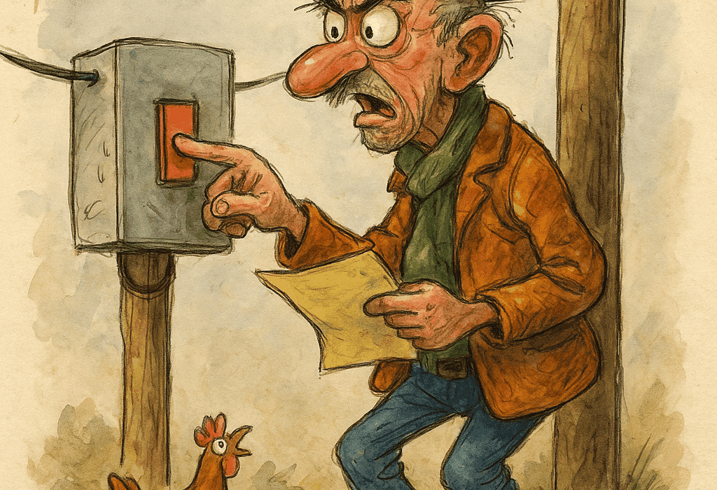 Miljøsjokk i Horten: Kommune feller tre for å redde blome Freddy trur ikkje finst 5 Karikatur av Freddy R. Rakkerud som diskuterer med eit tre og ei blome i Reverompa